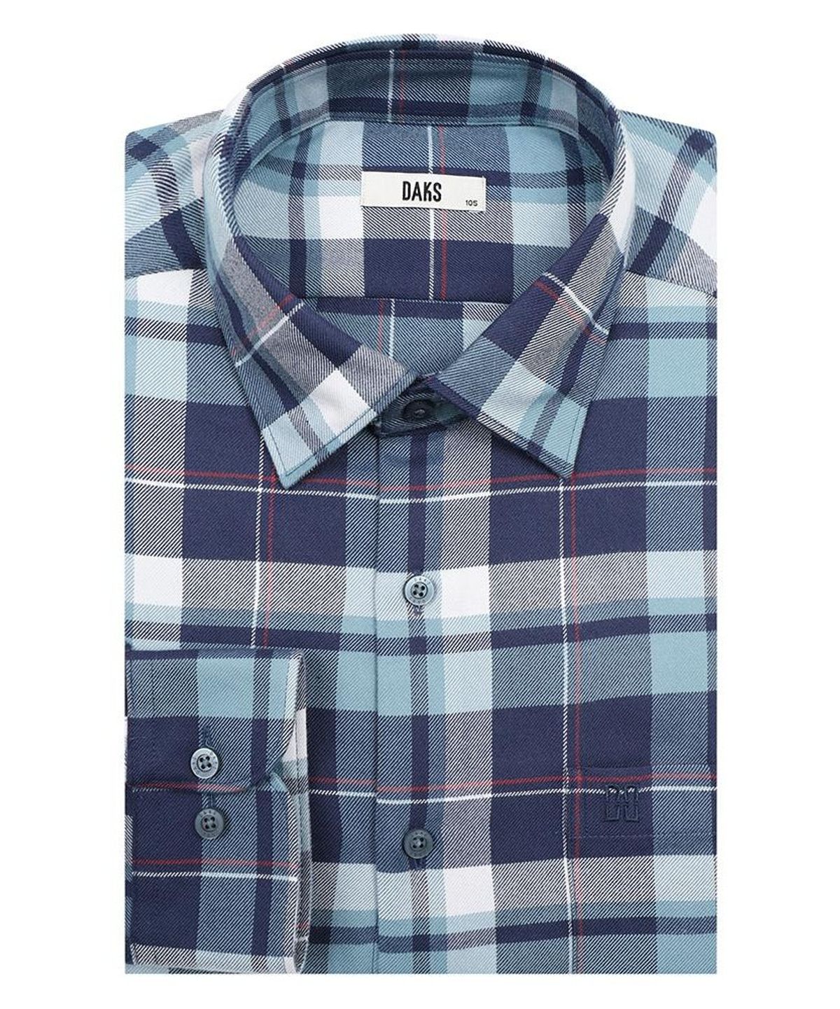 닥스셔츠(DAKS SHIRTS) 노케어 폴리혼방 미듐체크셔츠 레귤러핏 네이비_DMW3SHCL122N1