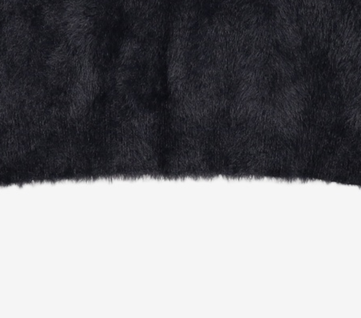 노매뉴얼(NOMANUAL) CROPPED HAIRY KNIT - BLACK M