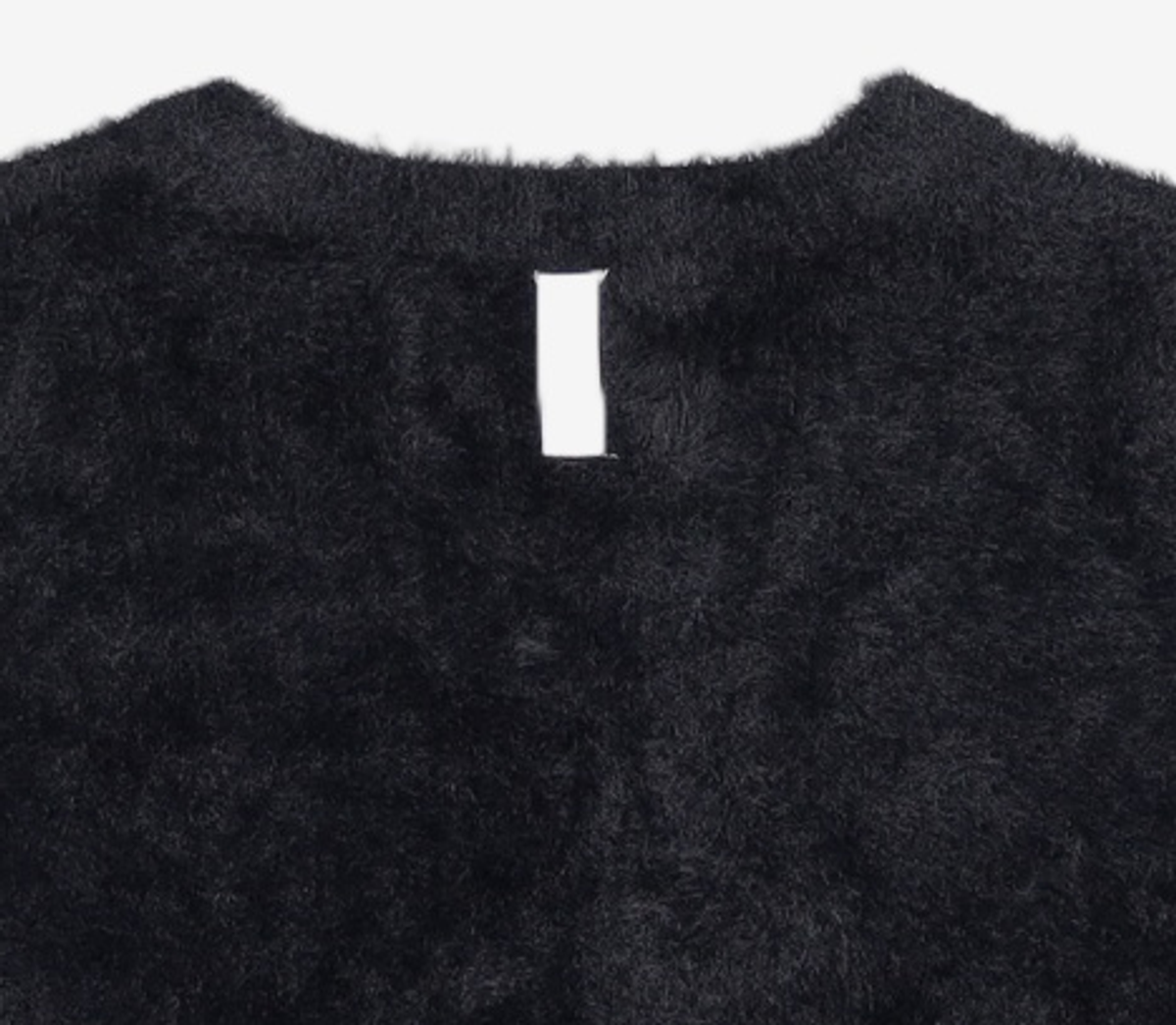 노매뉴얼(NOMANUAL) CROPPED HAIRY KNIT - BLACK M