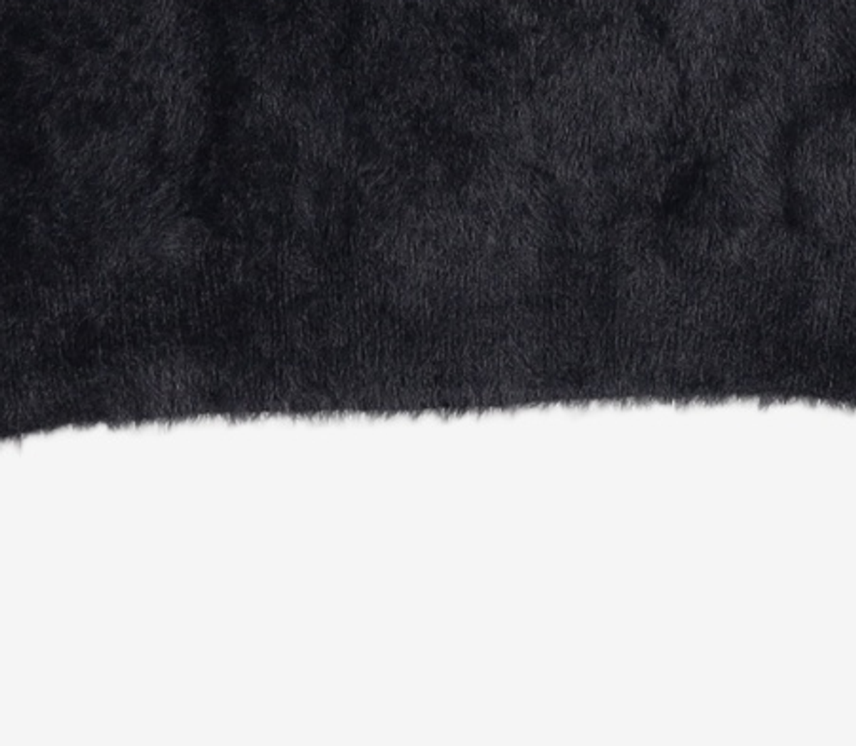 노매뉴얼(NOMANUAL) CROPPED HAIRY KNIT - BLACK M