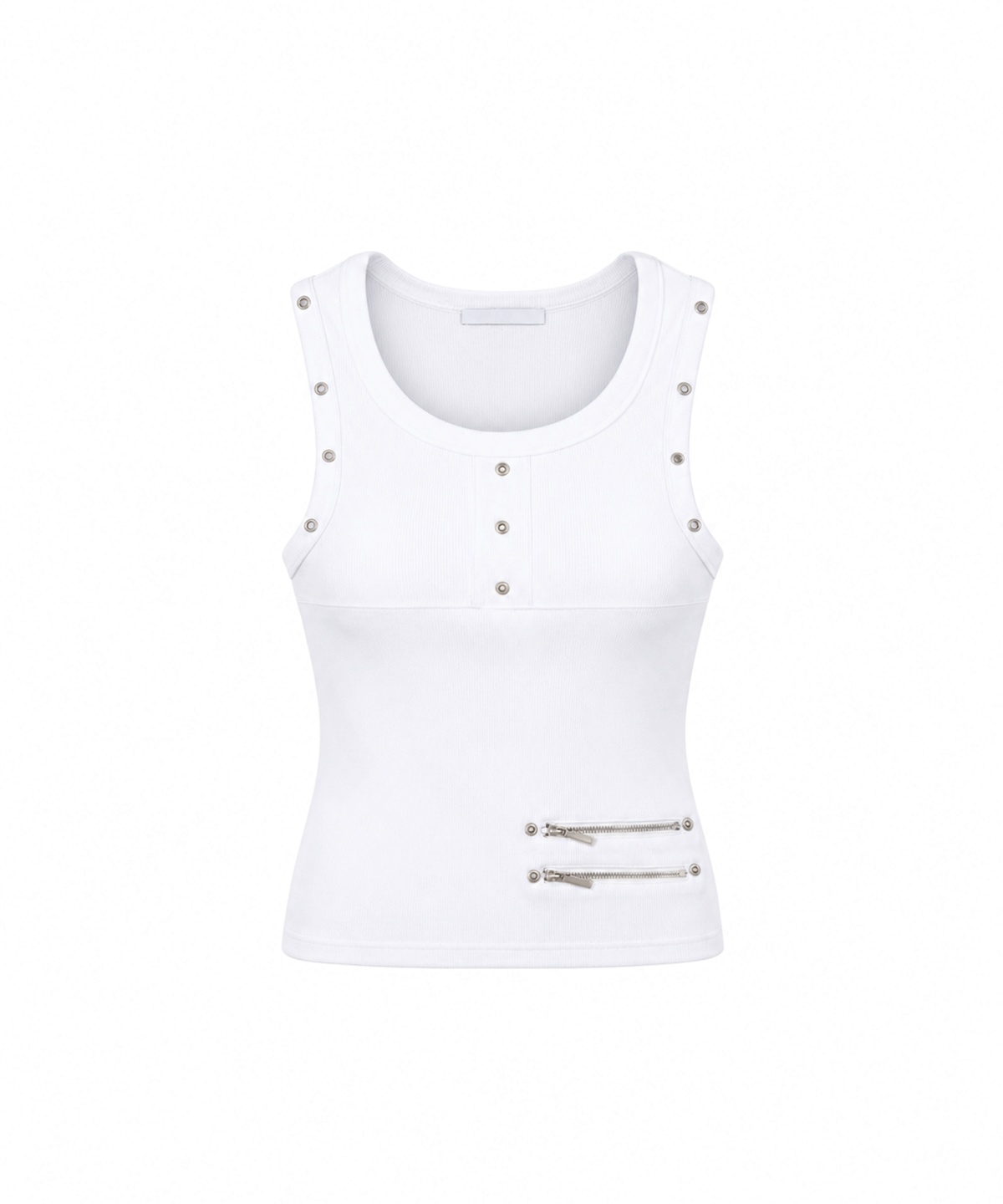 어니브(ANIV) INCISION LINE EYELET SLEEVELESS WHITE