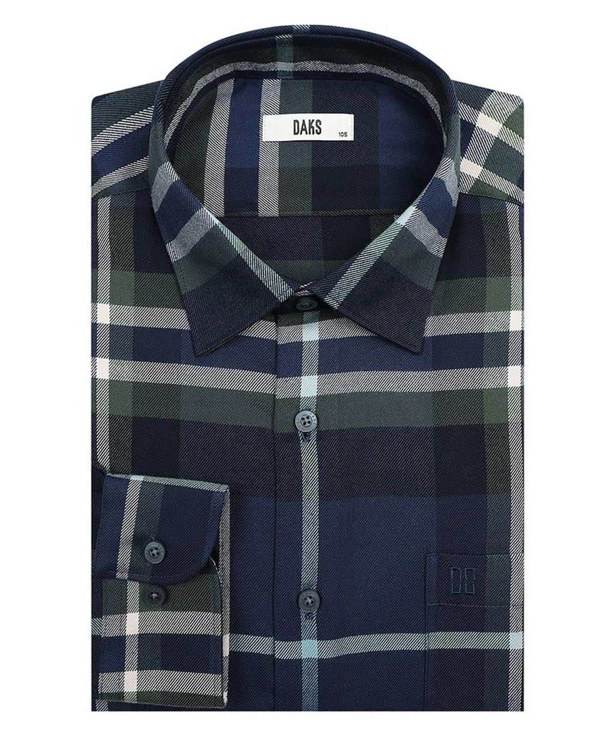 닥스셔츠(DAKS SHIRTS) 이지케어 폴리혼방 체크셔츠 레귤러핏 그린_DLW2SHCL442E1