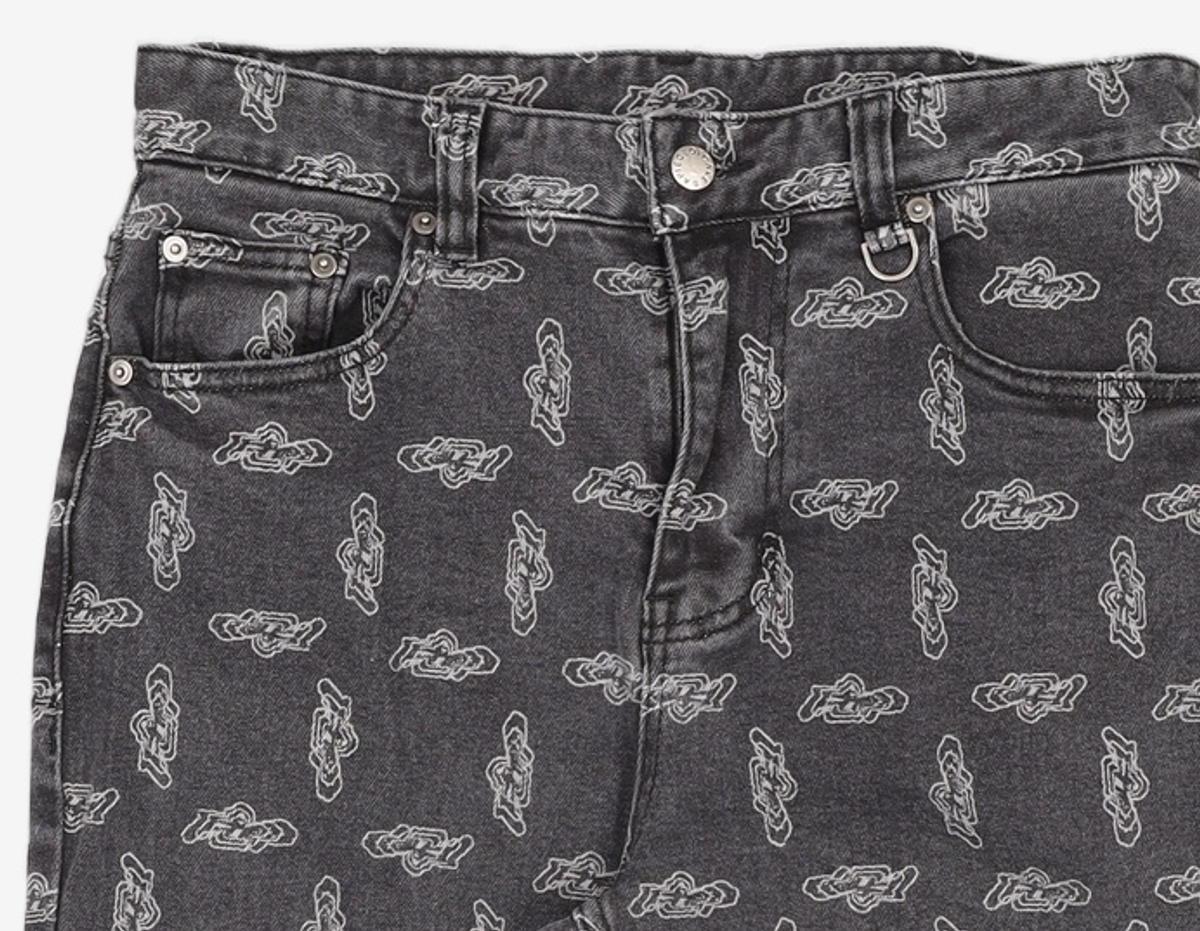 어피스오브케이크(APIECEOFCAKE) FLIP Denim Pants_Black L