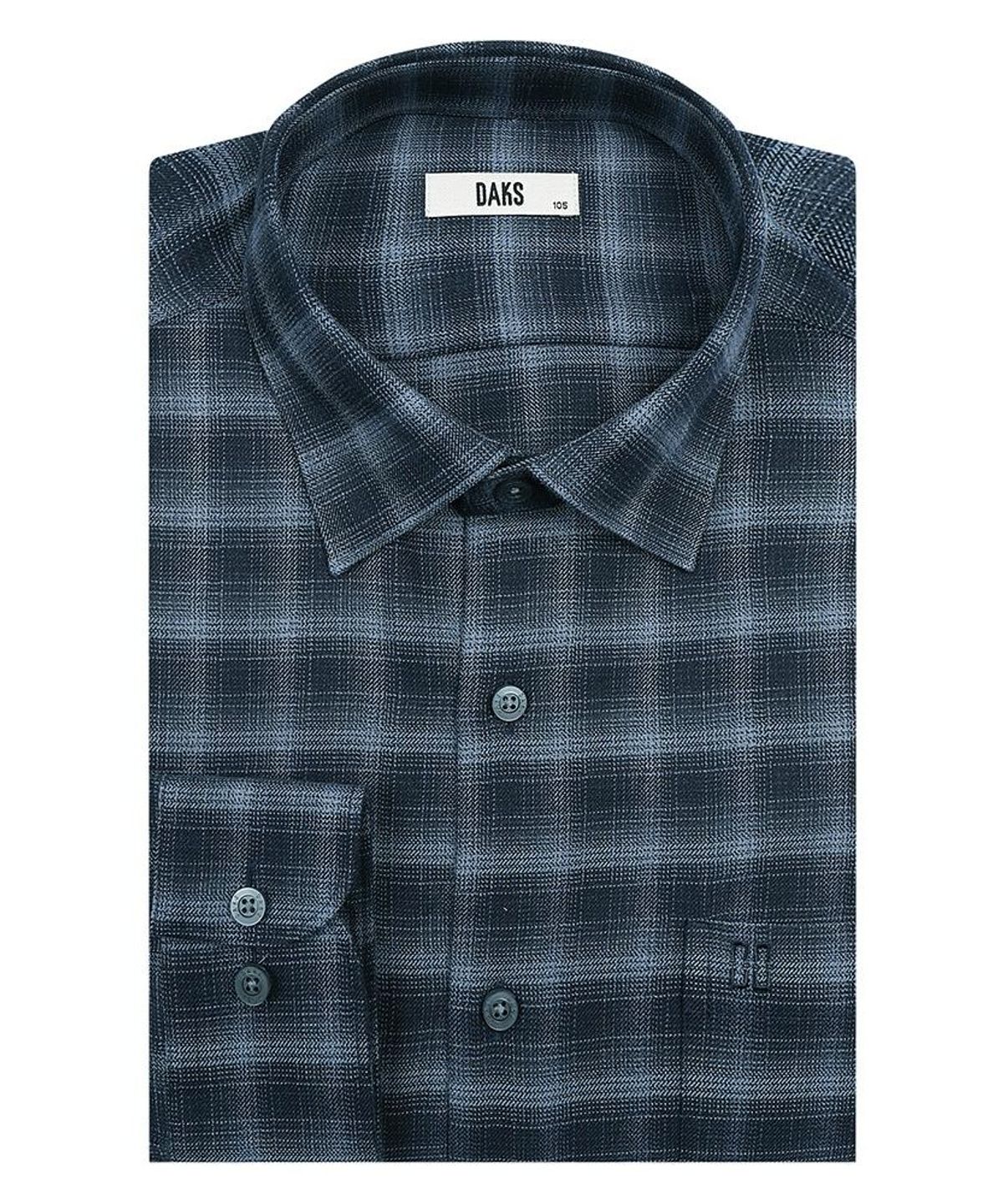 닥스셔츠(DAKS SHIRTS) 노케어 폴리혼방 스몰체크셔츠 레귤러핏 네이비_DMW3SHCL111N1