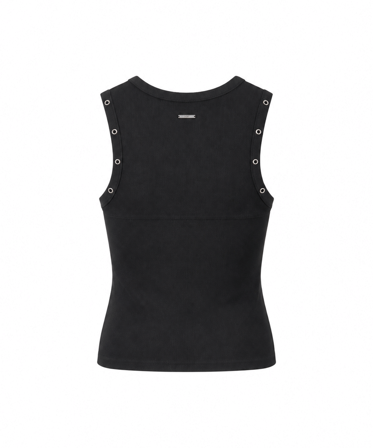 어니브(ANIV) INCISION LINE EYELET SLEEVELESS BLACK