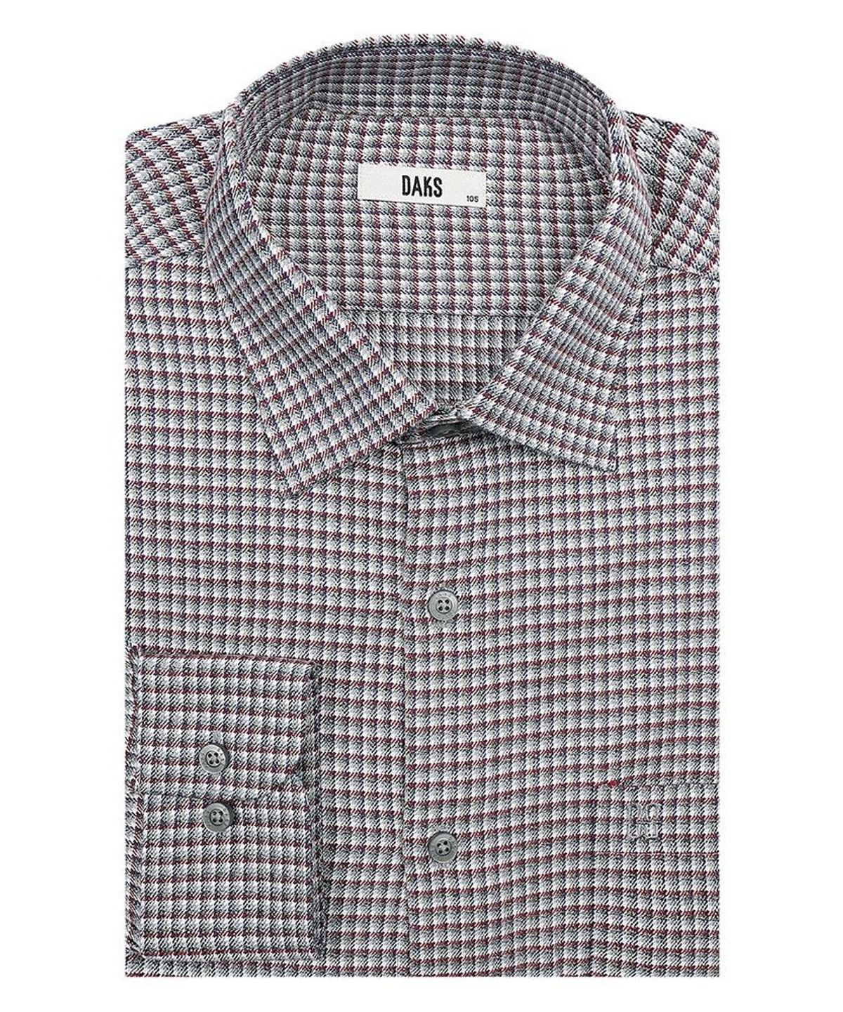 닥스셔츠(DAKS SHIRTS) 이지케어 폴리혼방 체크셔츠 레귤러핏 레드_DLW2SHCL410R1