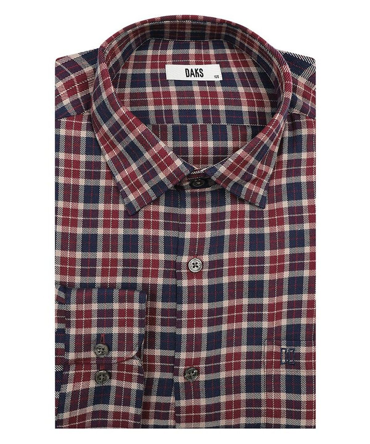 닥스셔츠(DAKS SHIRTS) 이지케어 폴리혼방 체크셔츠 레귤러핏 레드_DLW2SHCL413R1