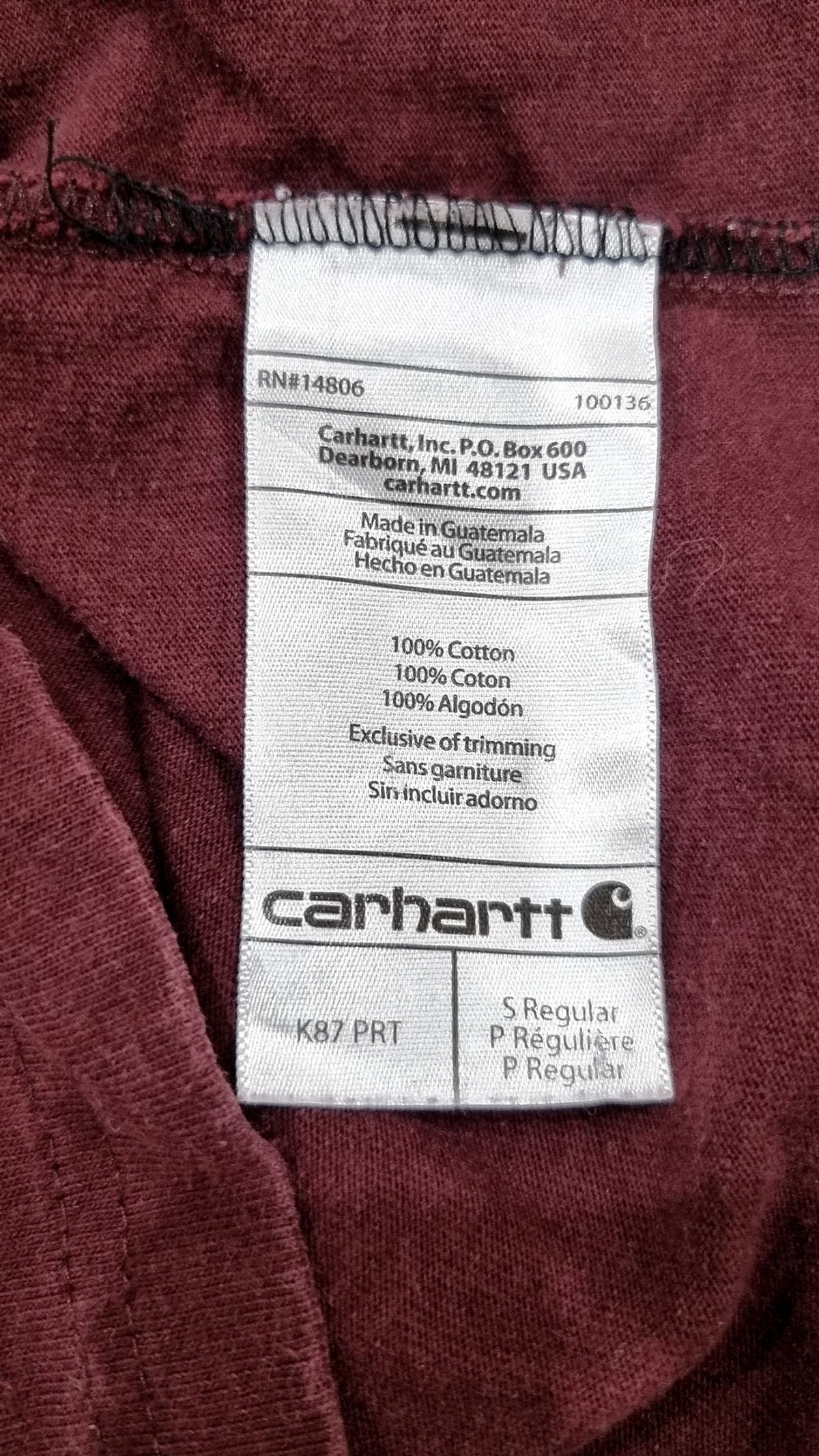 칼하트(CARHARTT) 반소매 티셔츠 S