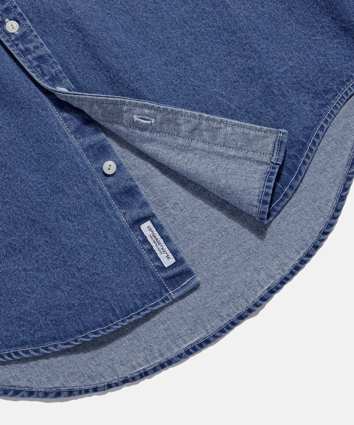 에스피오나지(ESPIONAGE) 2 Pocket Denim Shirt Faded Indigo