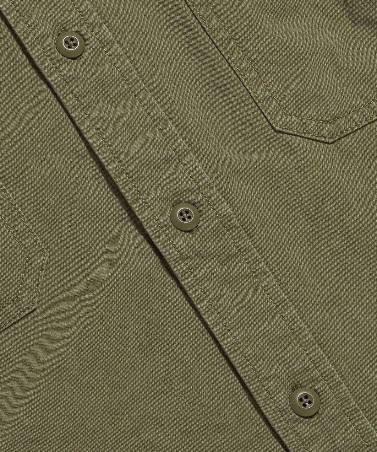 에스피오나지(ESPIONAGE) Washed 2 Pocket Shirt Olive Khaki