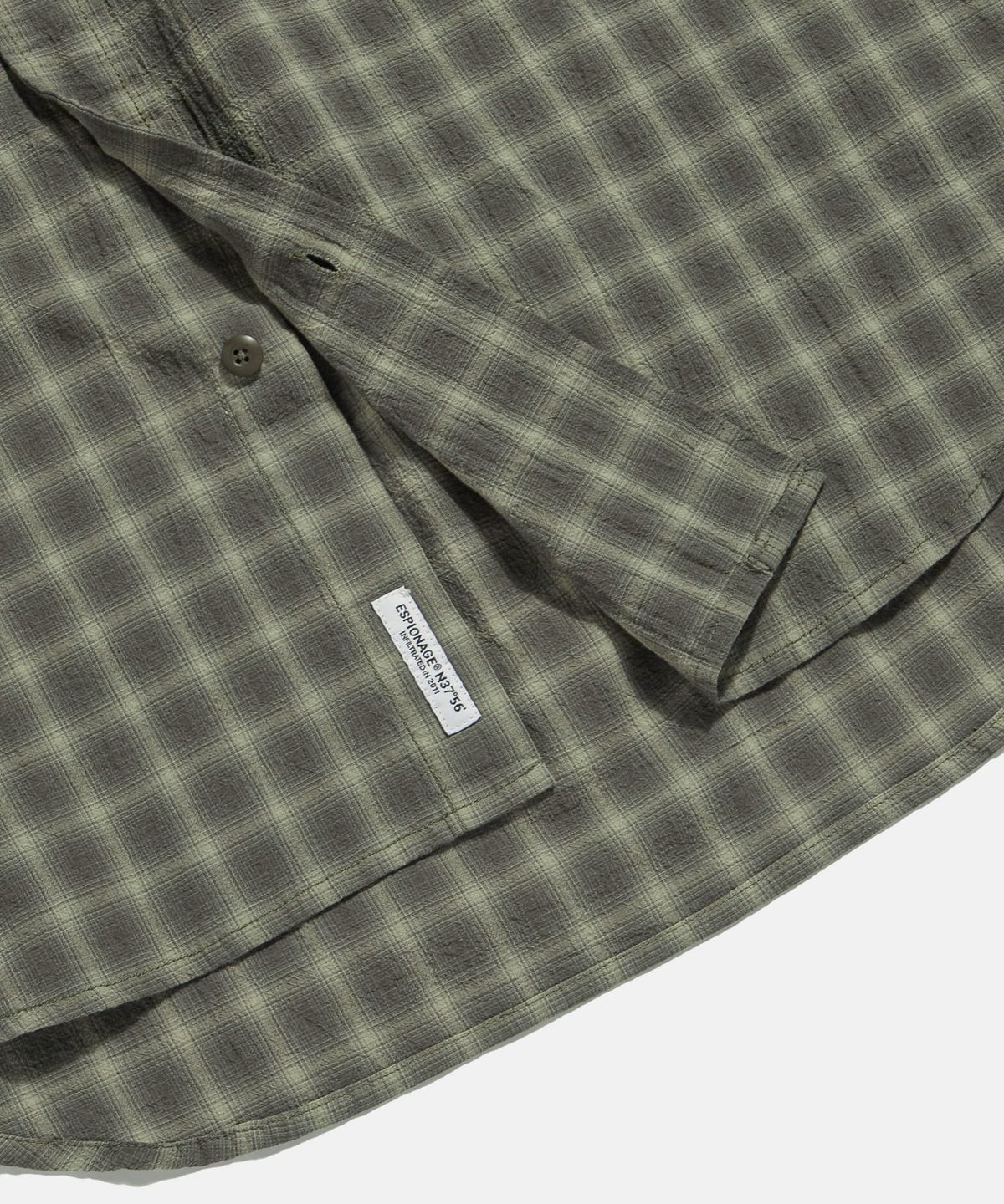 에스피오나지(ESPIONAGE) Checked Jungle Fatigue Shirt Dark Grey