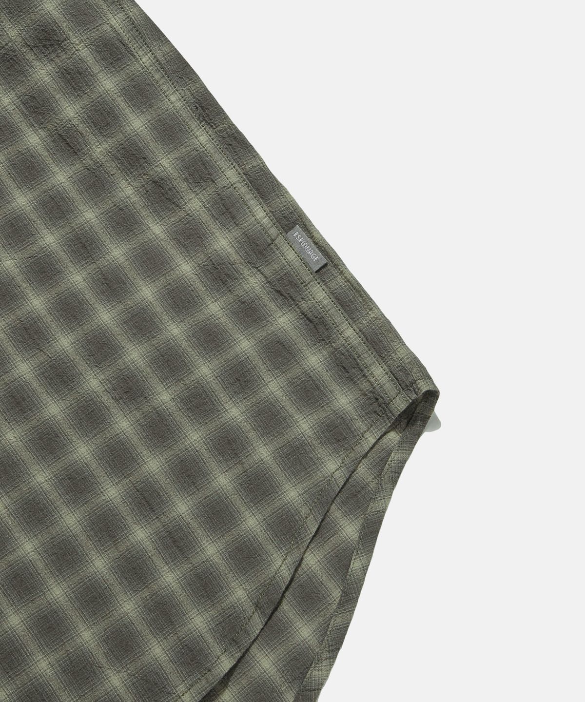 에스피오나지(ESPIONAGE) Checked Jungle Fatigue Shirt Dark Grey