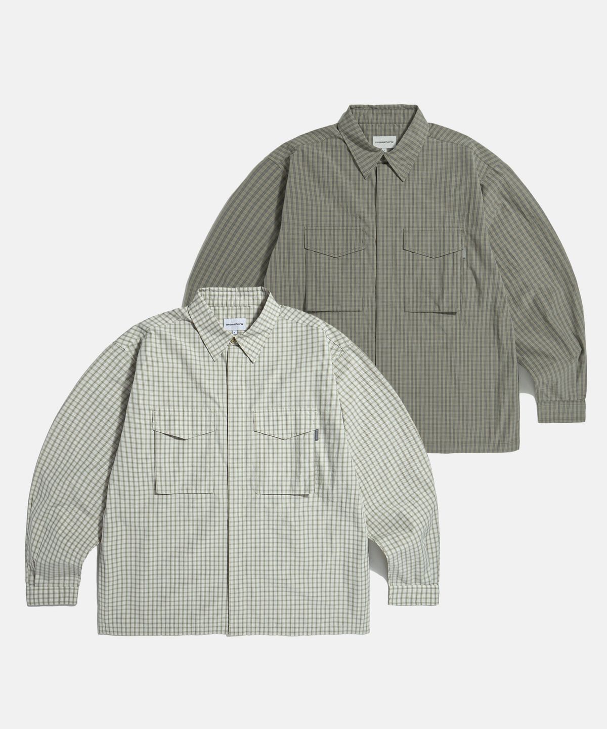 에스피오나지(ESPIONAGE) Vintage Check Mil Shirt Olive