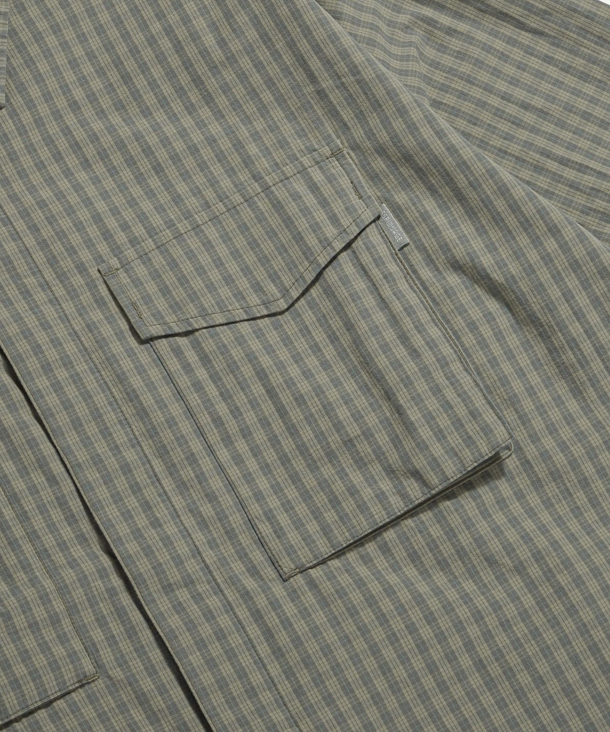 에스피오나지(ESPIONAGE) Vintage Check Mil Shirt Olive