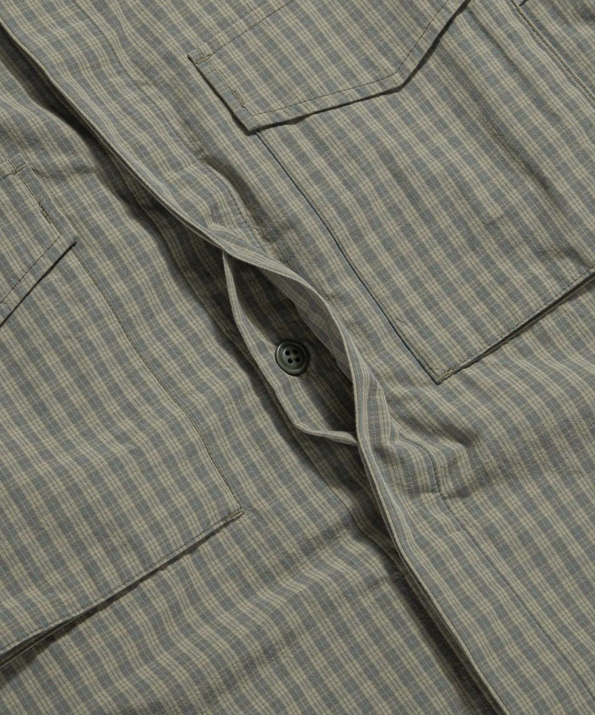에스피오나지(ESPIONAGE) Vintage Check Mil Shirt Olive