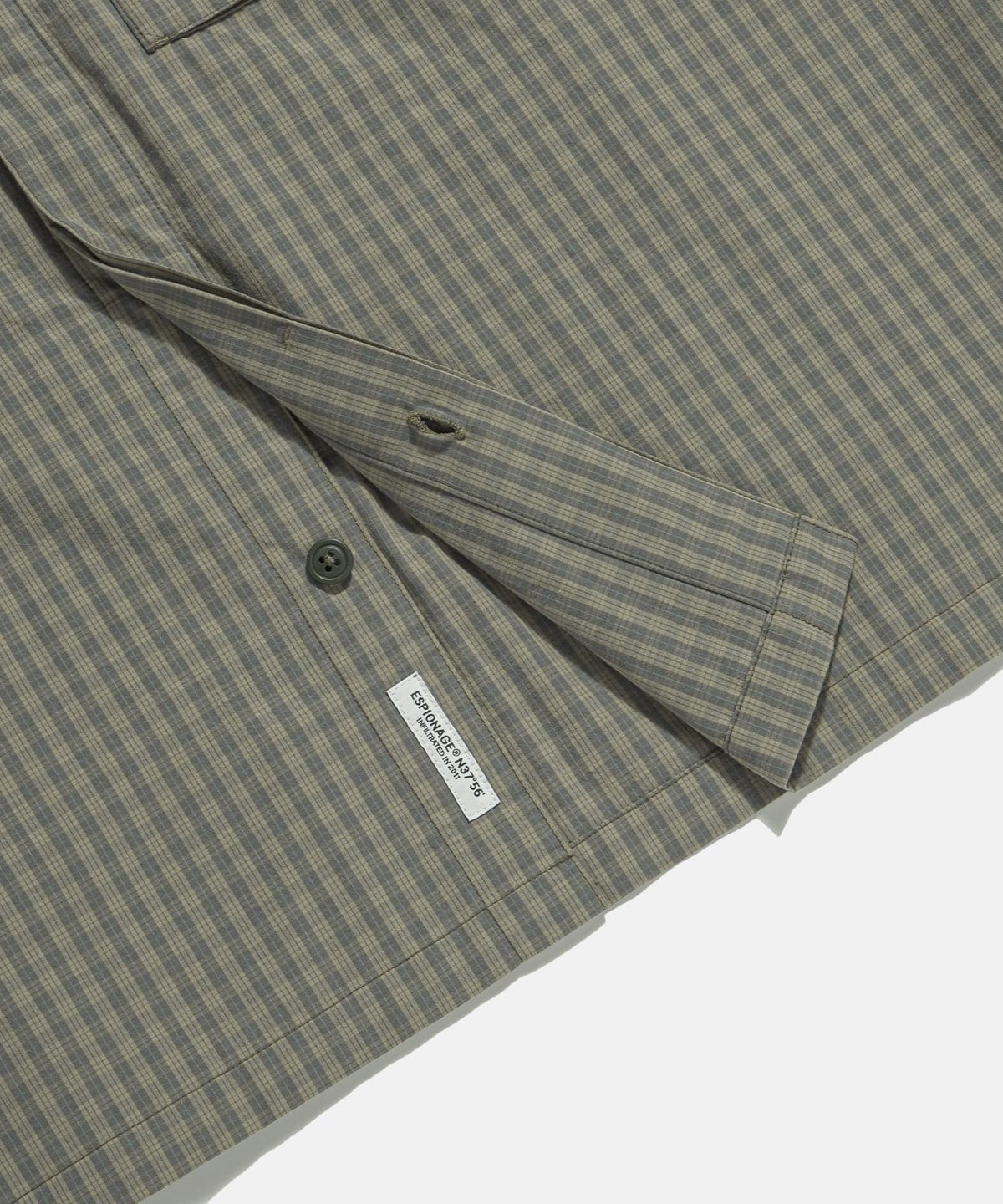 에스피오나지(ESPIONAGE) Vintage Check Mil Shirt Olive