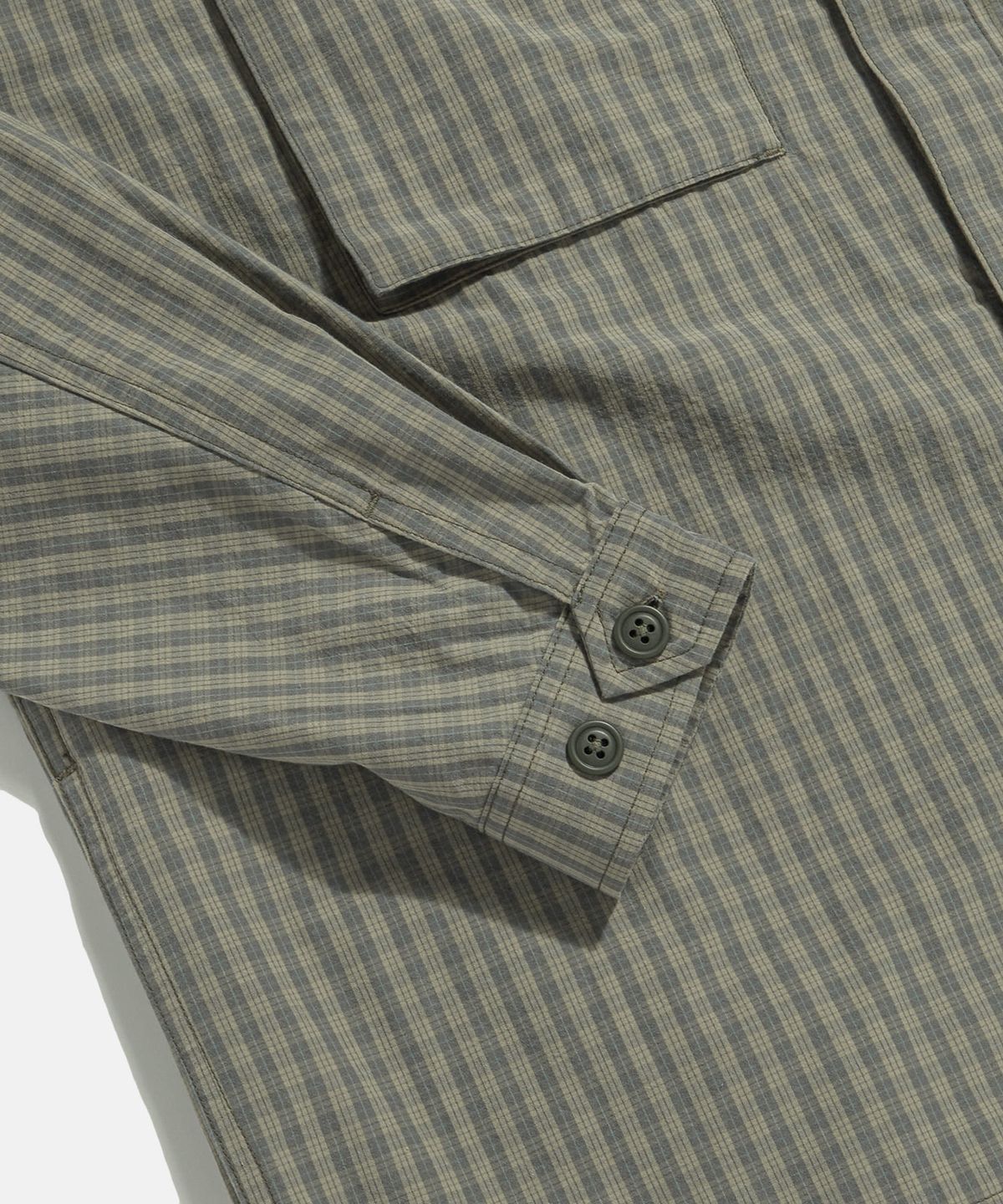 에스피오나지(ESPIONAGE) Vintage Check Mil Shirt Olive