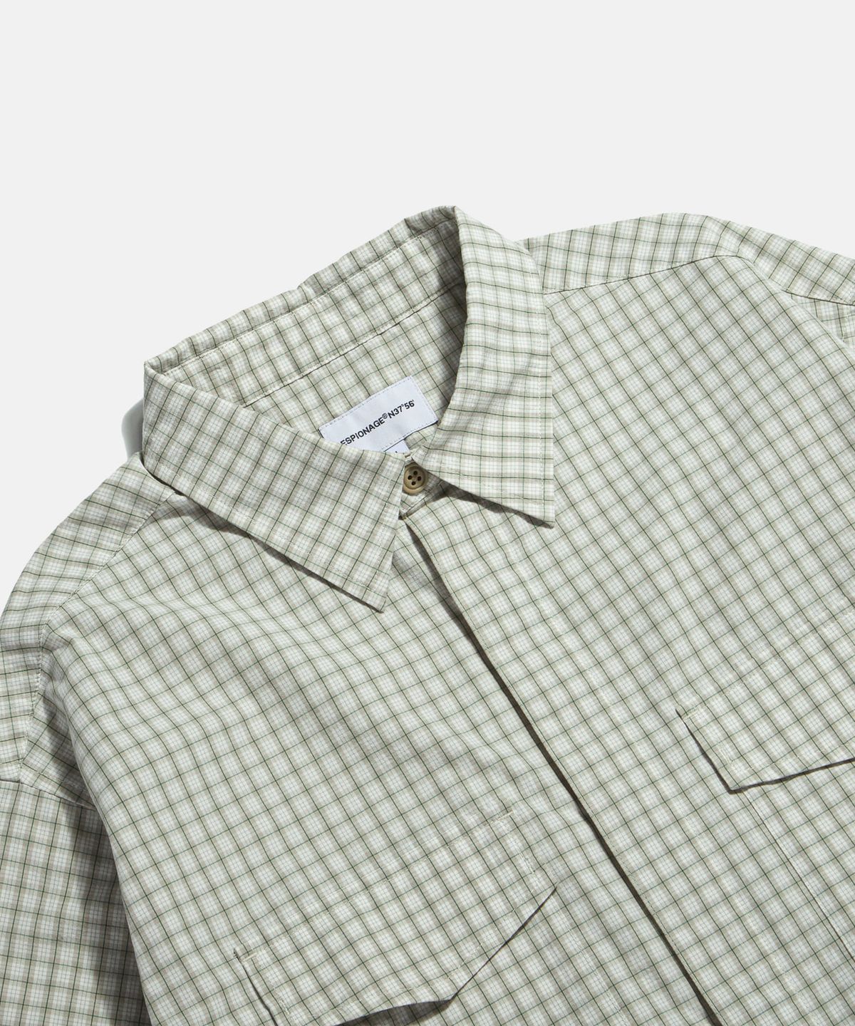 에스피오나지(ESPIONAGE) Vintage Check Mil Shirt Ivory