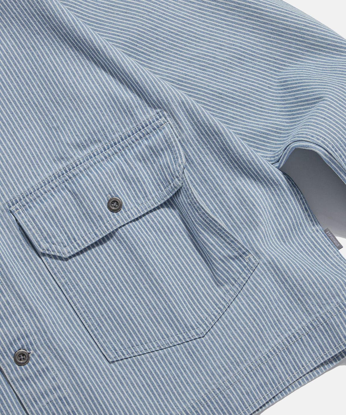 에스피오나지(ESPIONAGE) Hickory Stripe Trucker Shirt jacket Light Blue