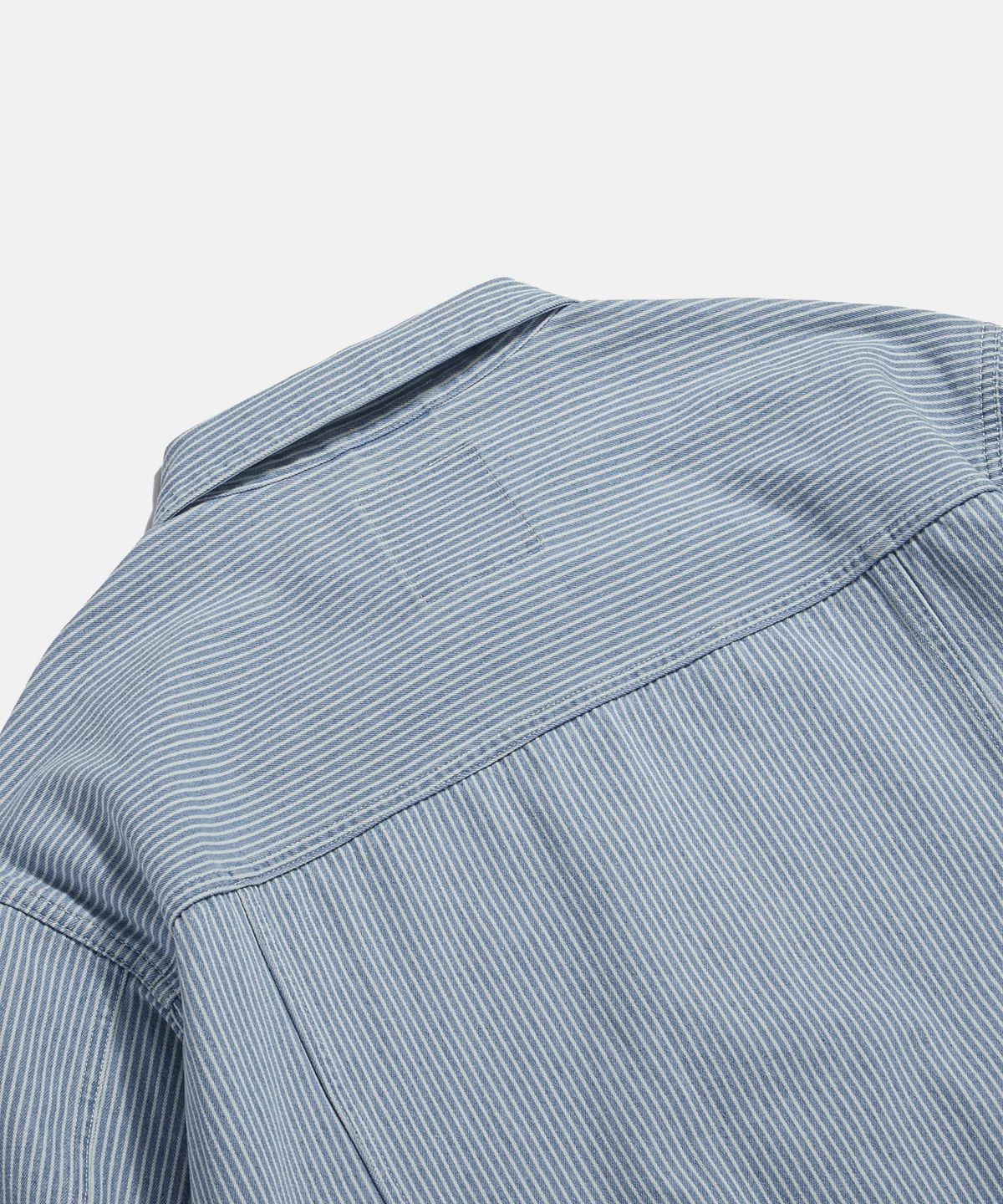 에스피오나지(ESPIONAGE) Hickory Stripe Trucker Shirt jacket Light Blue