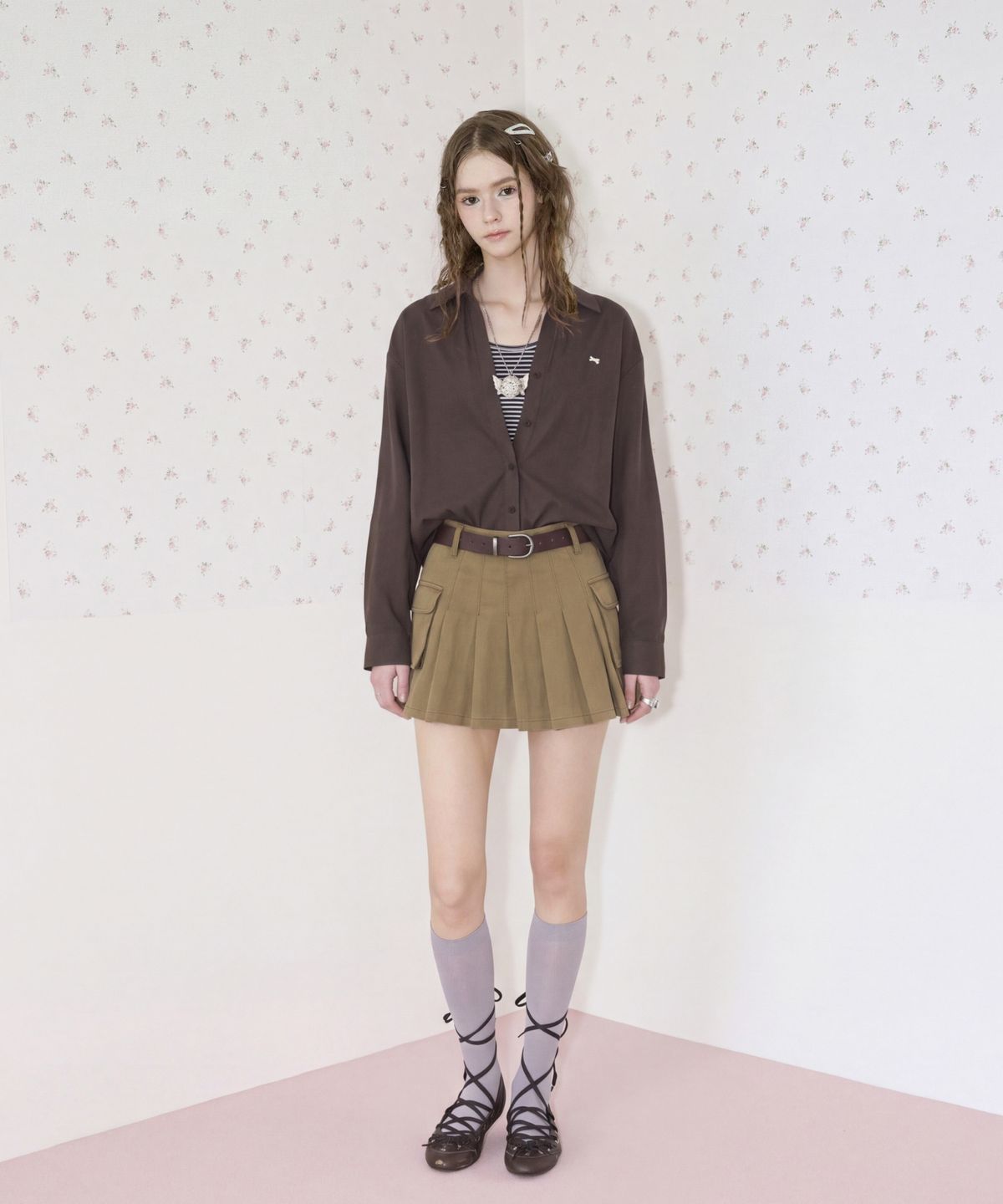 쿨키튼(KOOLKITTEN) Soft Stripe Layered Shirt 3colors