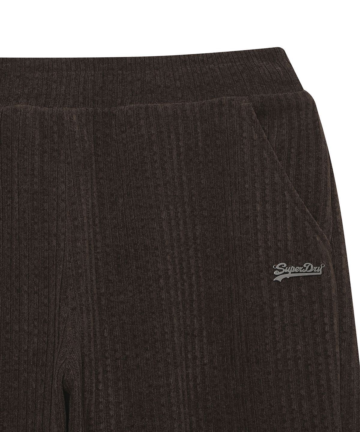 슈퍼드라이(SUPERDRY) 우먼스 코트 밴딩 팬츠 다크 브라운 SDFLNDQ08DBW