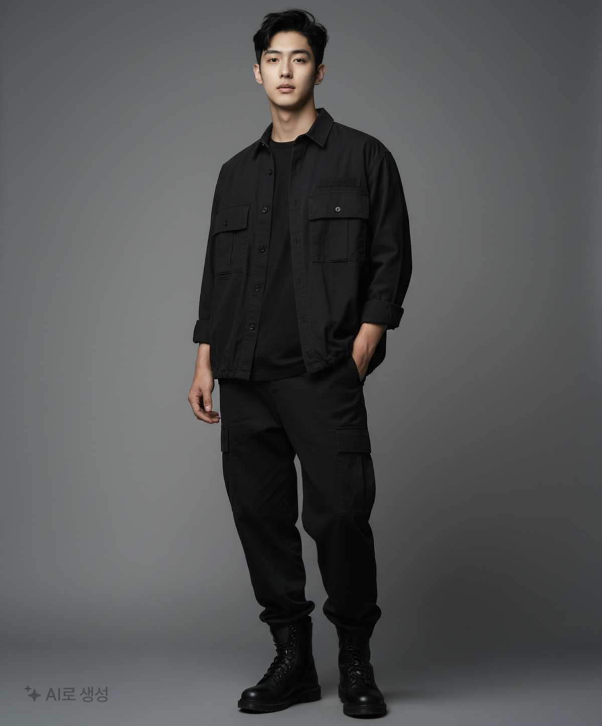 미니멀프로젝트(MINIMALPROJECT) 와이드 M65 셔츠 자켓 MJK118 [BLACK] M