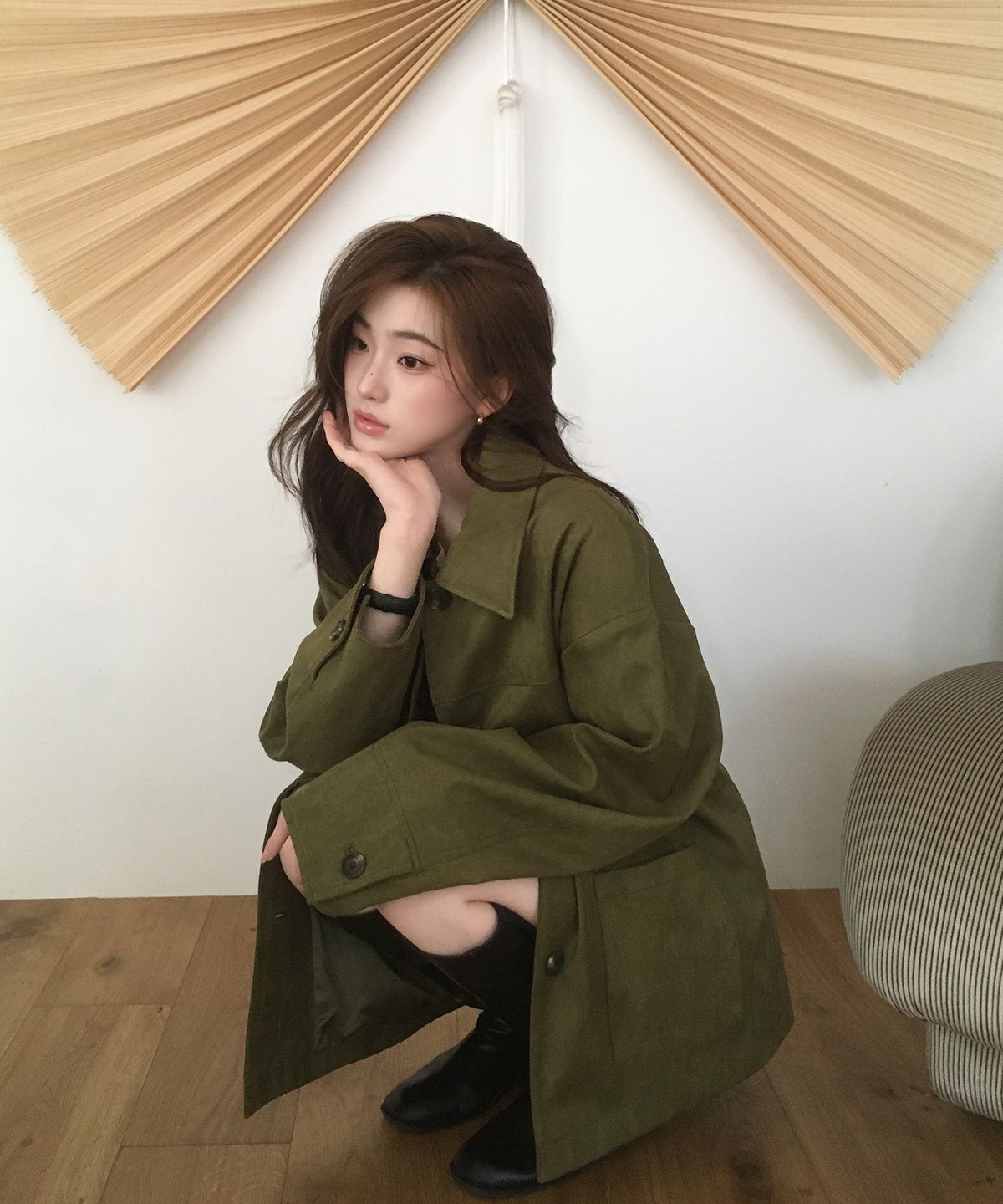 아틀리에 나인(ATELIER NAIN) (JK-3075)SUEDE SET-UP CLASSIC HALF JACKET