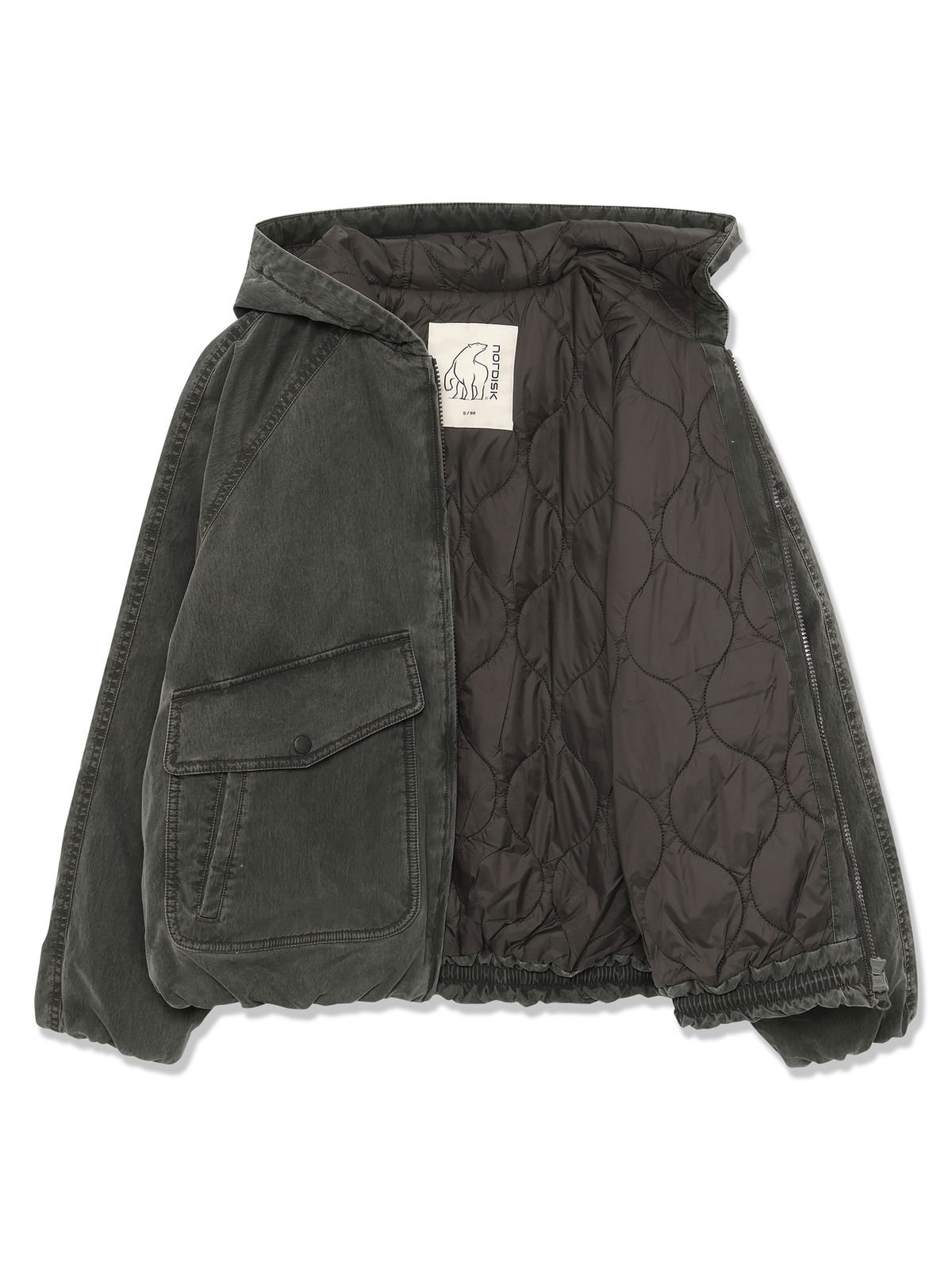 노르디스크(NORDISK) 워시드 후디 자켓 - W_Dark Grey OWU26106C6