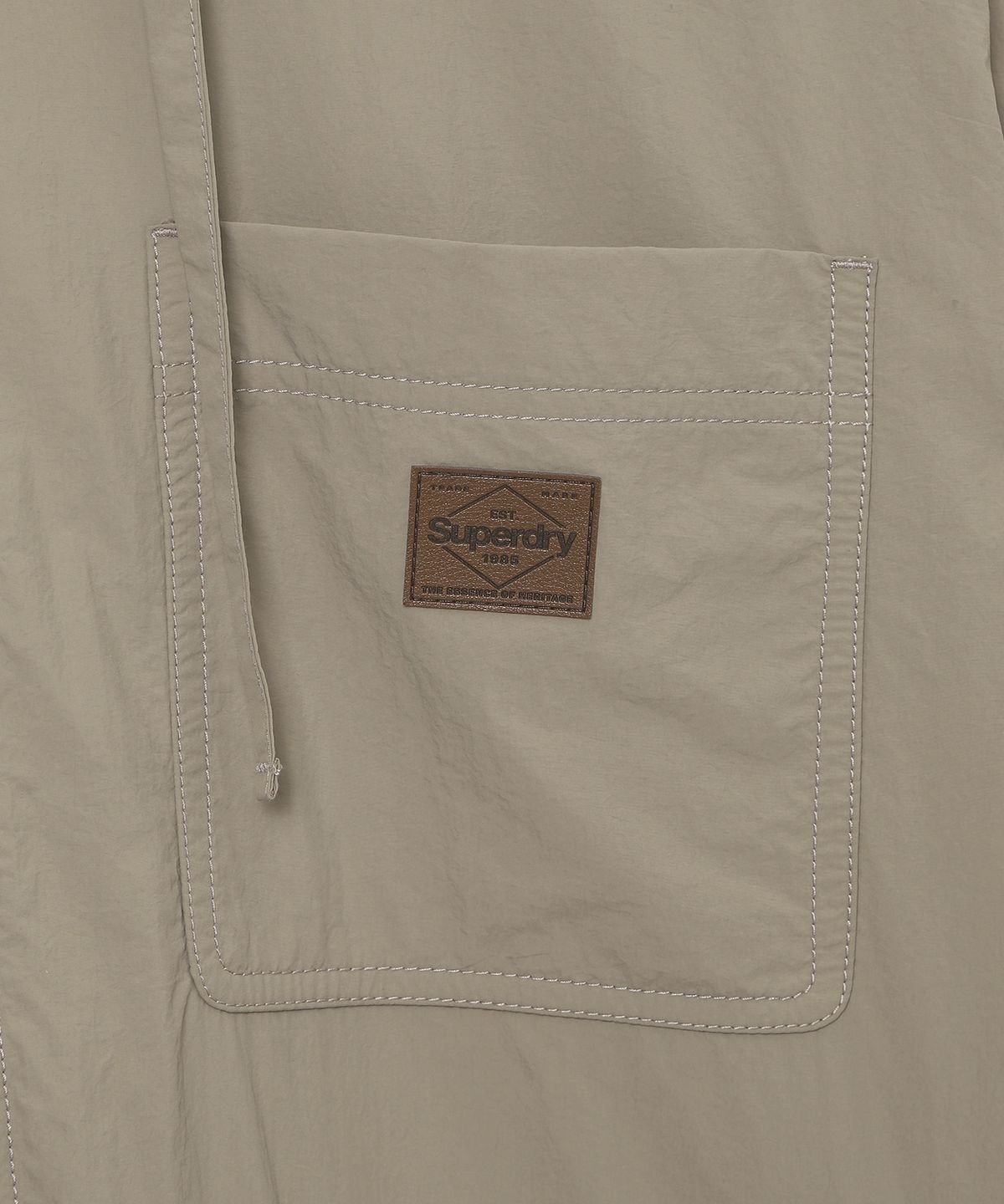 슈퍼드라이(SUPERDRY) 웜후드 셔켓 다크 베이지 SDUJWDQ05DBE