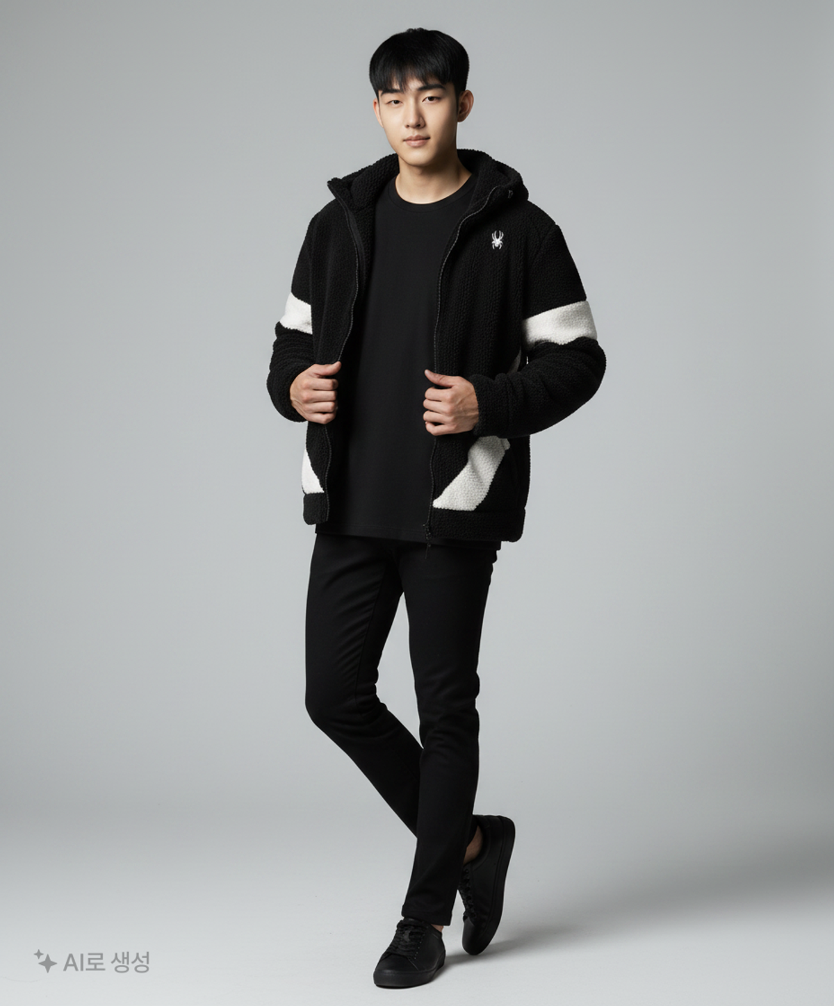 스파이더(SPYDER) 공용 라인 블록 플리스 집업 SPFWCNFT308UBLK XL