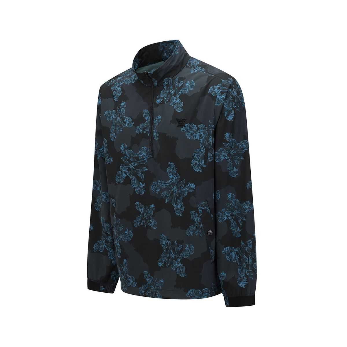어뉴골프(ANEW GOLF) MEN FA FLOWER PATTERN ANORAK JACKET_BK