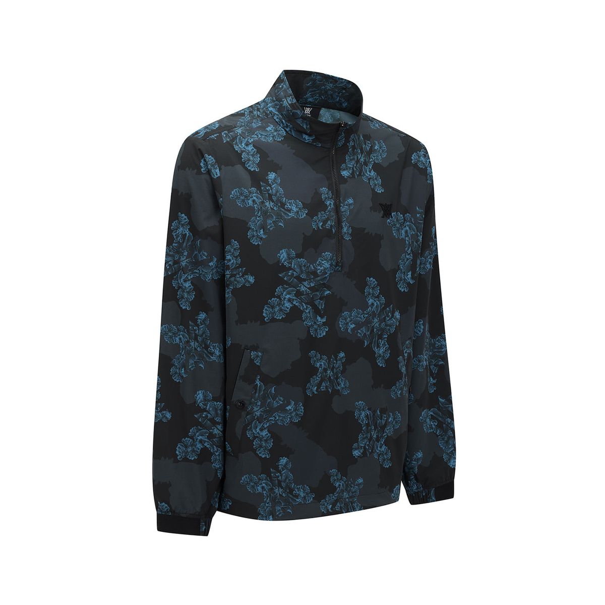 어뉴골프(ANEW GOLF) MEN FA FLOWER PATTERN ANORAK JACKET_BK