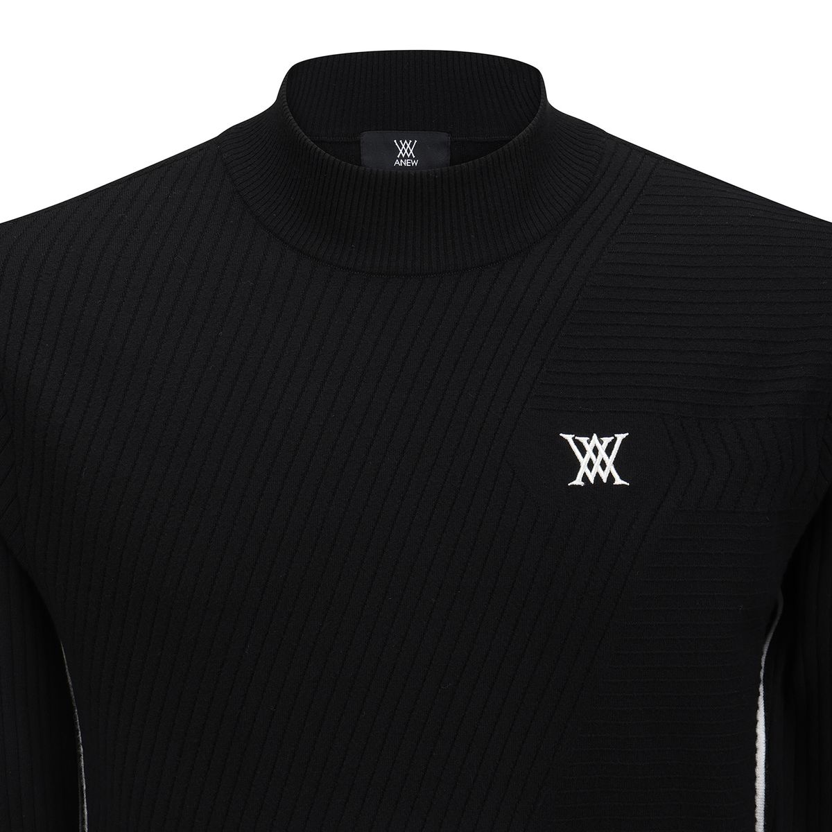 어뉴골프(ANEW GOLF) MEN FA MOCK NECK SWEATER_BK