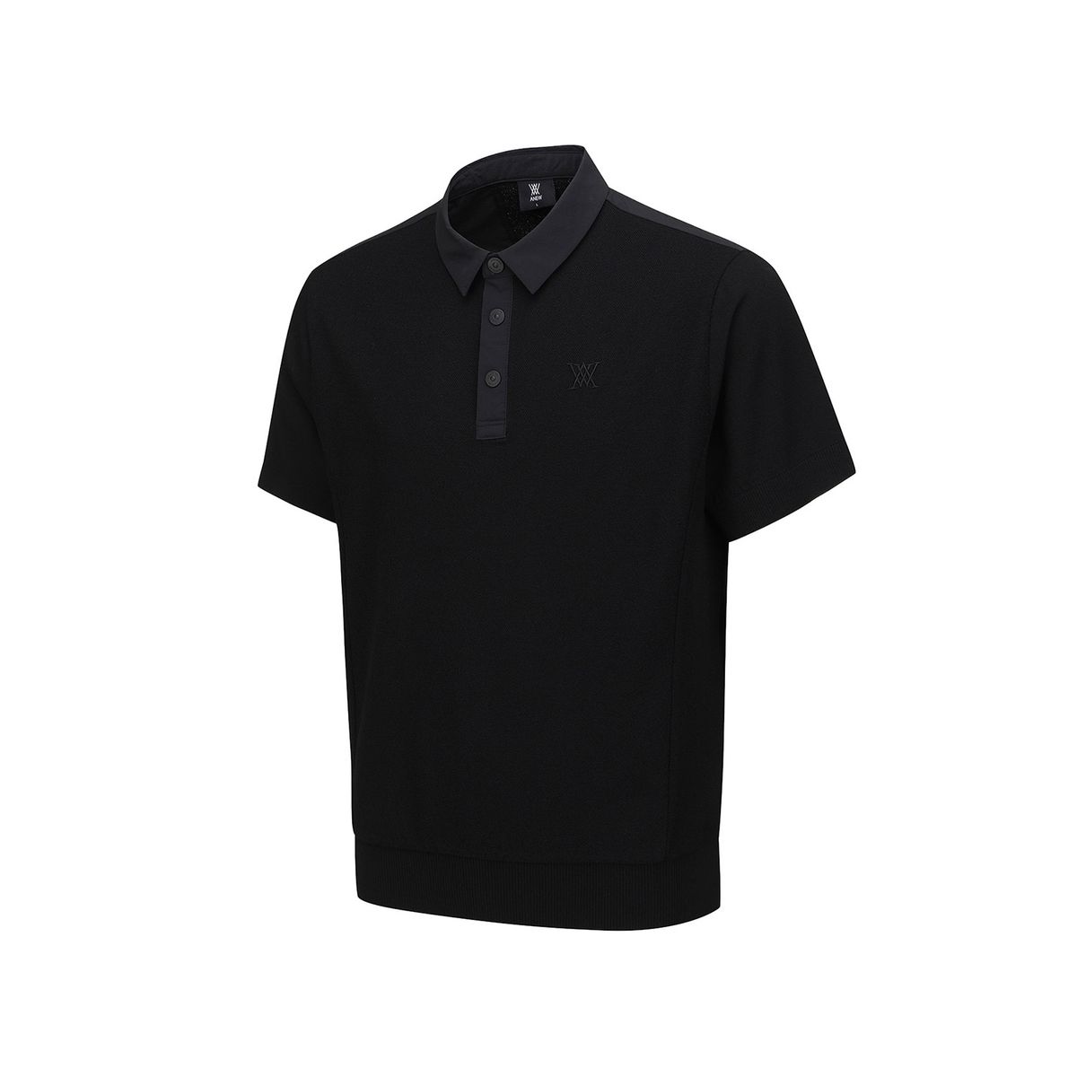 어뉴골프(ANEW GOLF) MEN FA HYBRID SHORT SLEEVE SWEATER_BK
