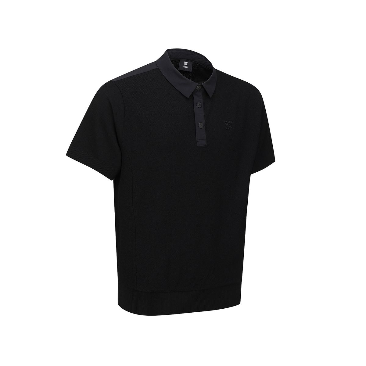어뉴골프(ANEW GOLF) MEN FA HYBRID SHORT SLEEVE SWEATER_BK