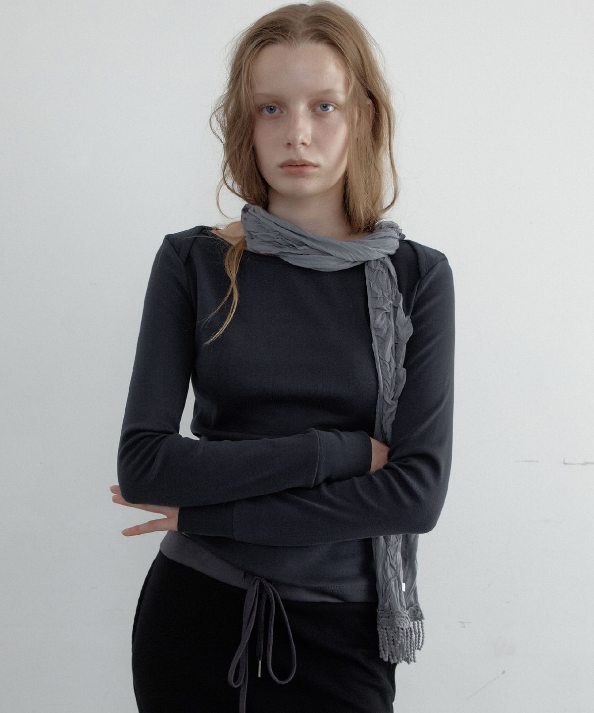토아베(TOAVE) Corner Boat-Neck Long Sleeve T-Shirt (3 Color)
