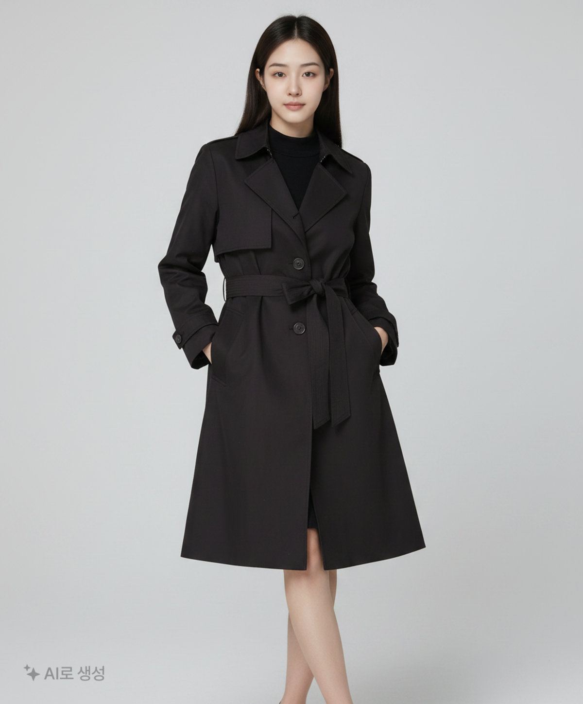 애드호크(AD HOC) 여성 발마칸 트렌치코트 (DK-NAVY) 66