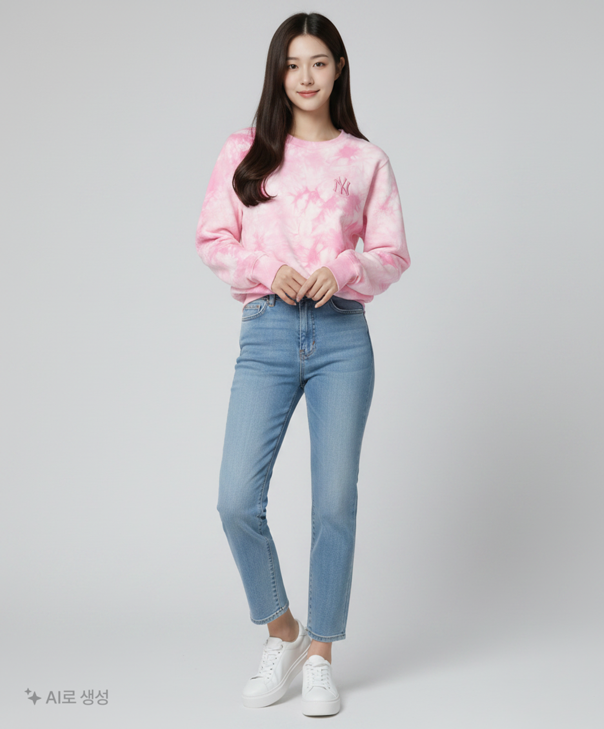 엠엘비(MLB) 타이다이 오버핏 맨투맨 NY (Pink) M