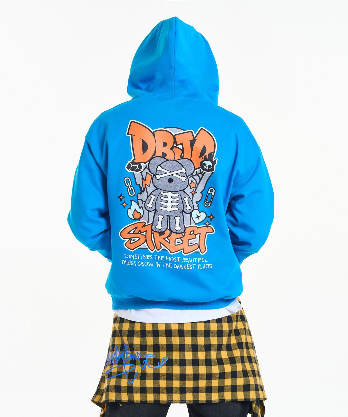 더블제이디(DOUBLE JD) 스컬 부클 베어 후드티