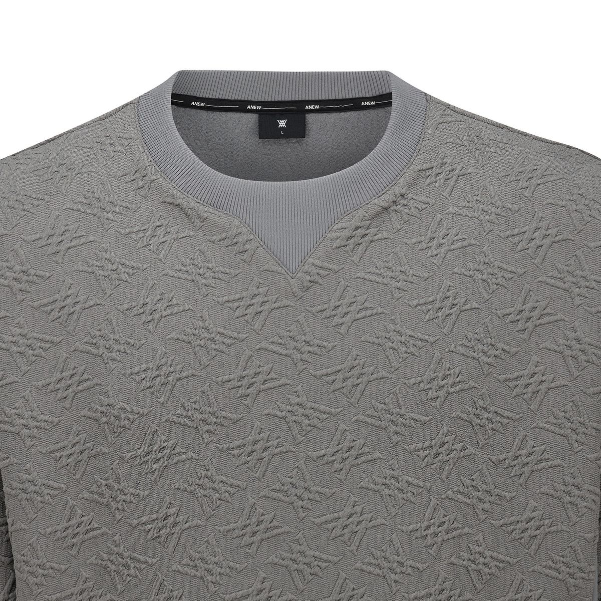 어뉴골프(ANEW GOLF) MEN FA LOGO PATTERN SWEATSHIRT_GR