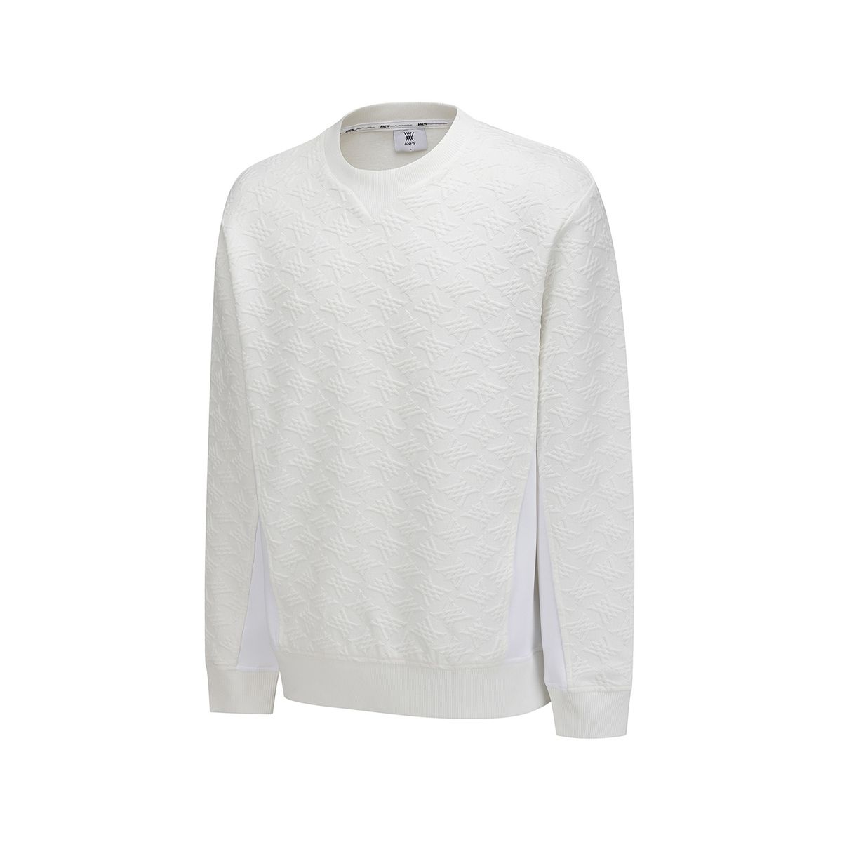 어뉴골프(ANEW GOLF) MEN FA LOGO PATTERN SWEATSHIRT_WH