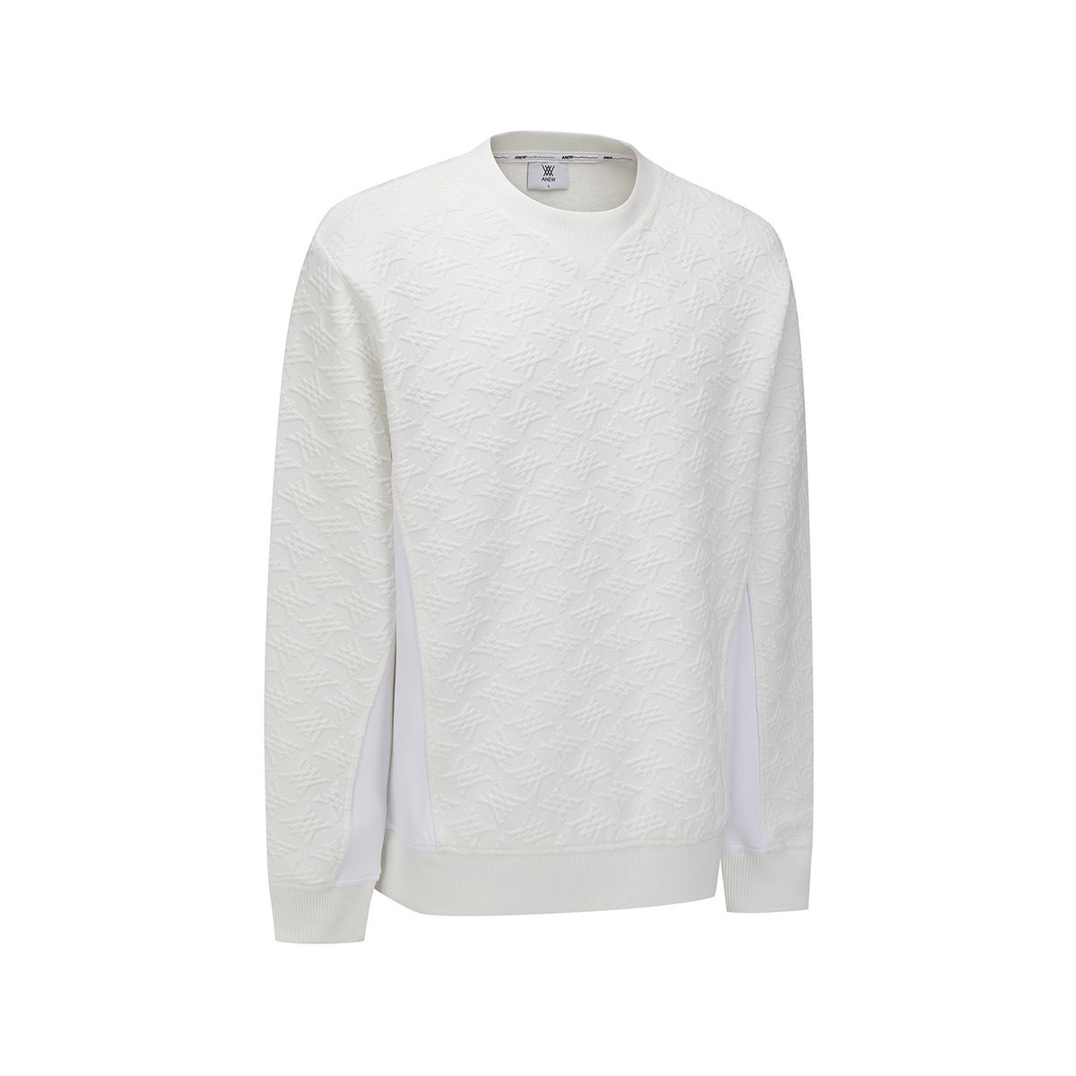 어뉴골프(ANEW GOLF) MEN FA LOGO PATTERN SWEATSHIRT_WH