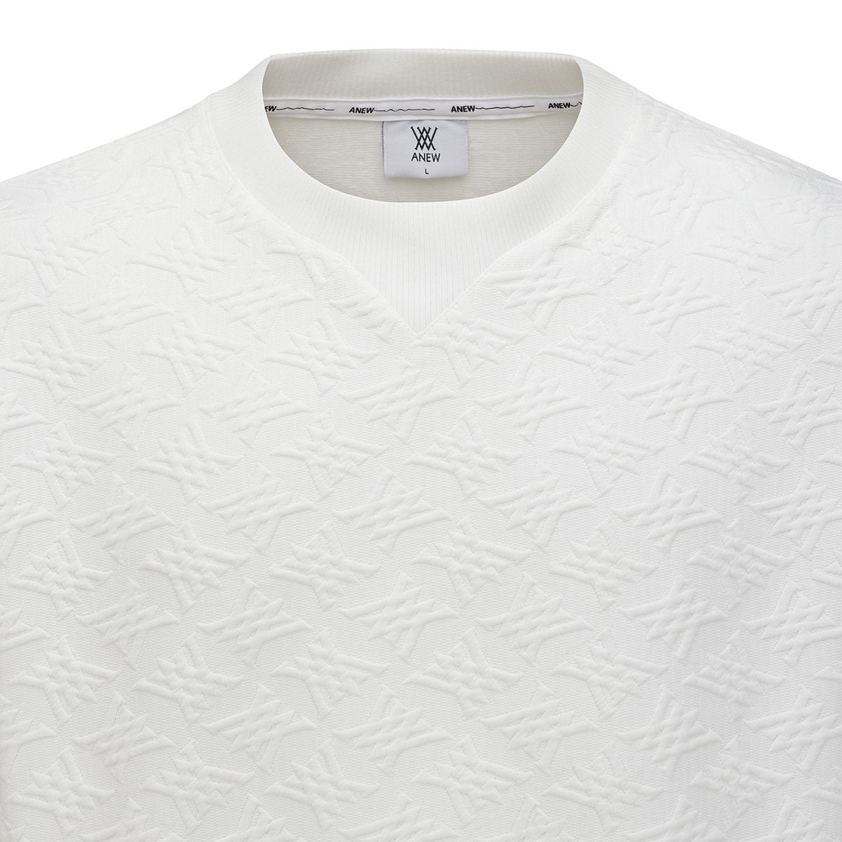 어뉴골프(ANEW GOLF) MEN FA LOGO PATTERN SWEATSHIRT_WH