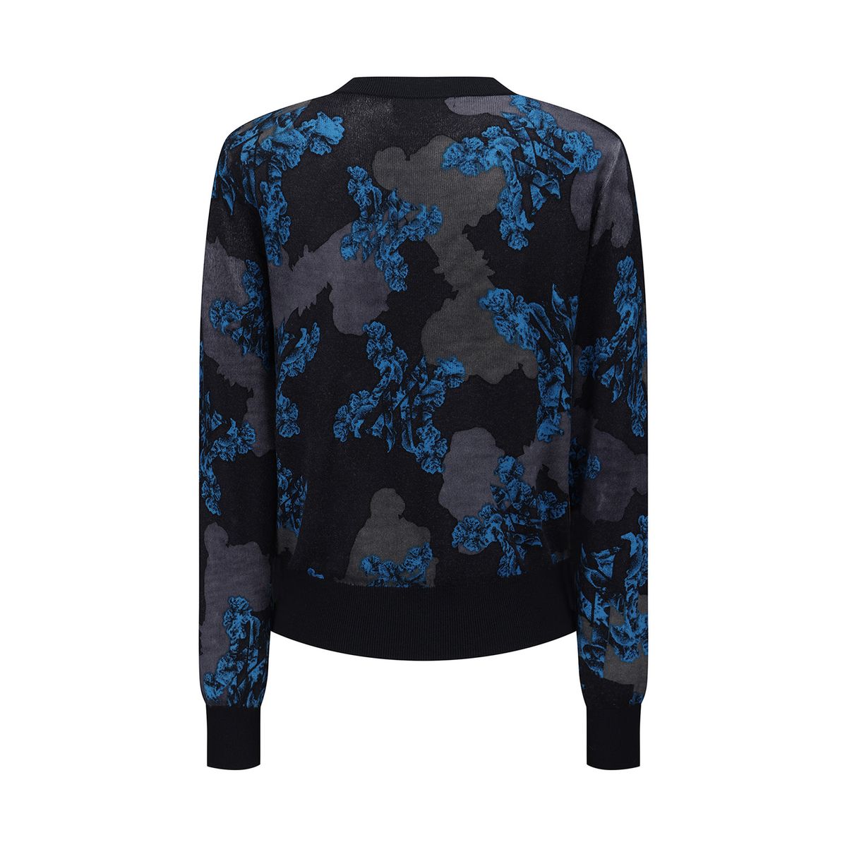 어뉴골프(ANEW GOLF) WOMEN FA FLOWER PATTERN KNIT CARDIGAN_BK