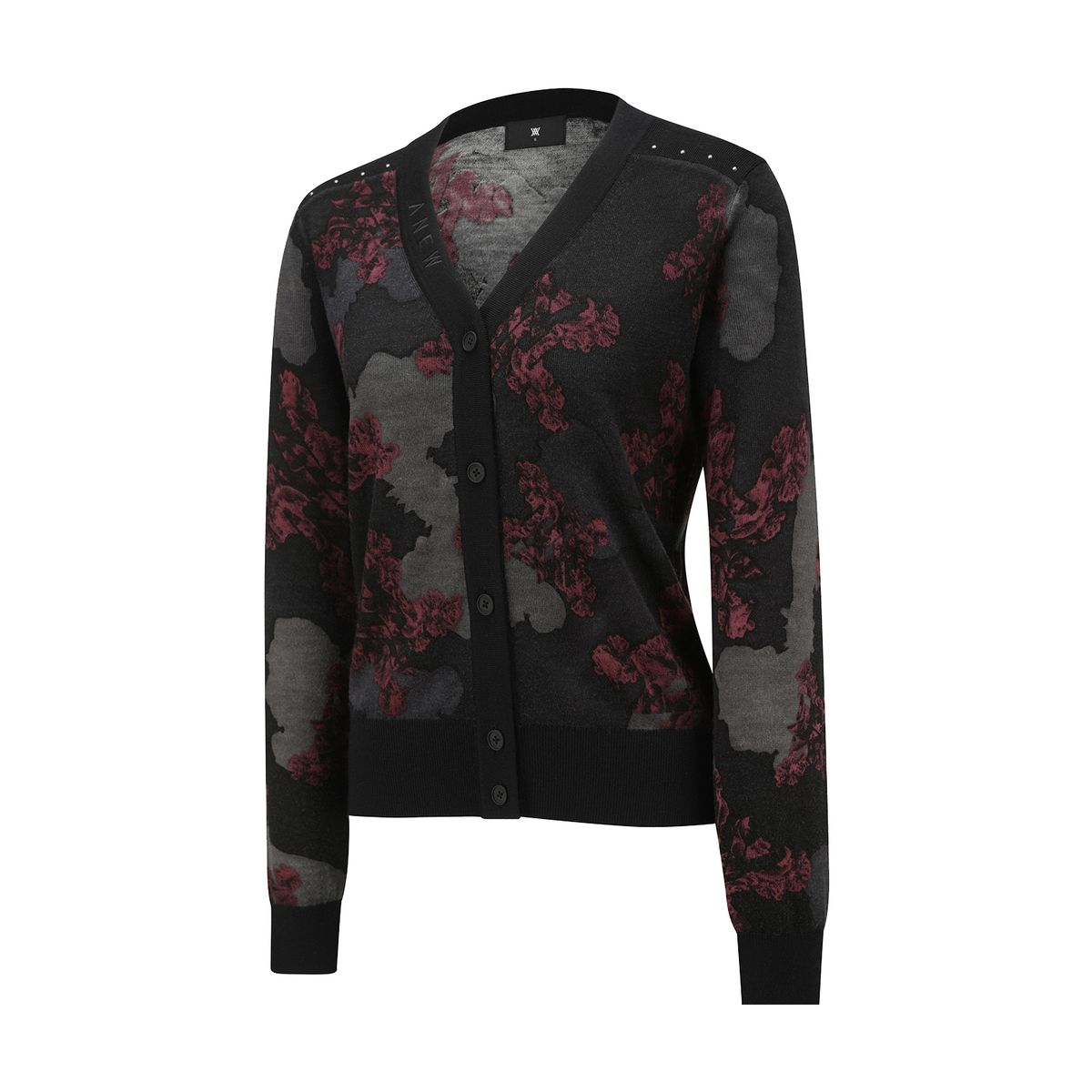 어뉴골프(ANEW GOLF) WOMEN FA FLOWER PATTERN KNIT CARDIGAN_BU