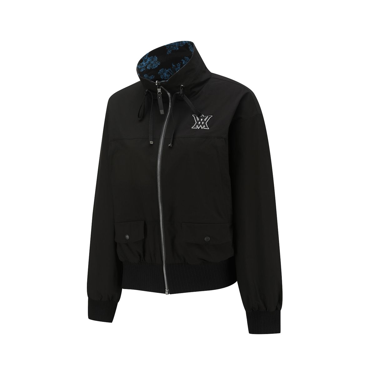 어뉴골프(ANEW GOLF) WOMEN FA FLOWER PATTERN REVERSIBLE JACKET_BK