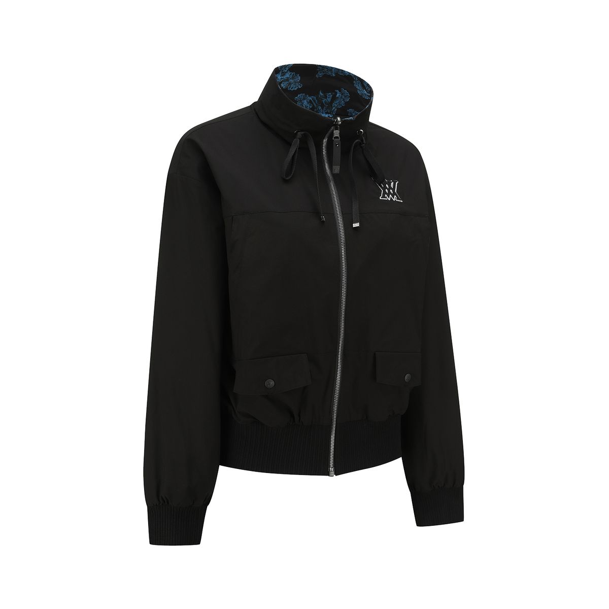어뉴골프(ANEW GOLF) WOMEN FA FLOWER PATTERN REVERSIBLE JACKET_BK