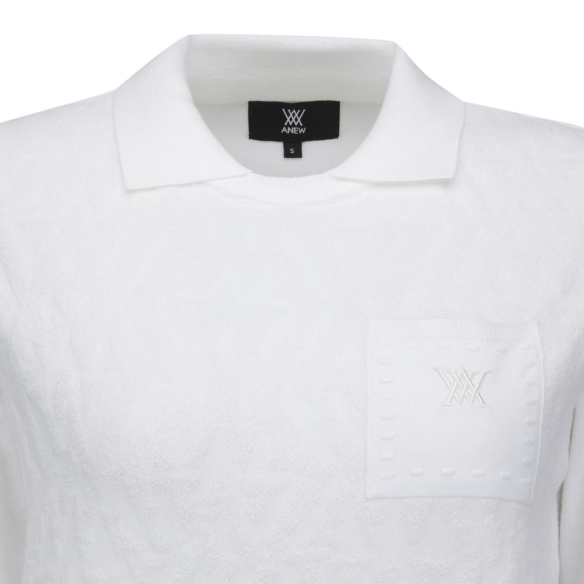 어뉴골프(ANEW GOLF) WOMEN FA LOGO PATTERN SWEATER_WH