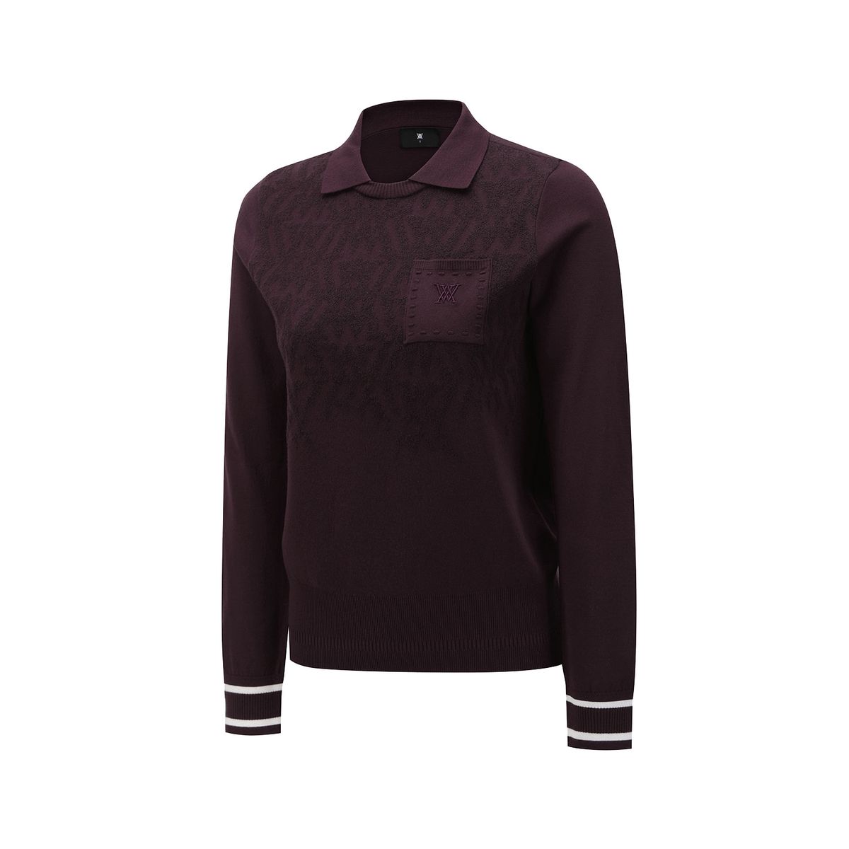어뉴골프(ANEW GOLF) WOMEN FA LOGO PATTERN SWEATER_BU